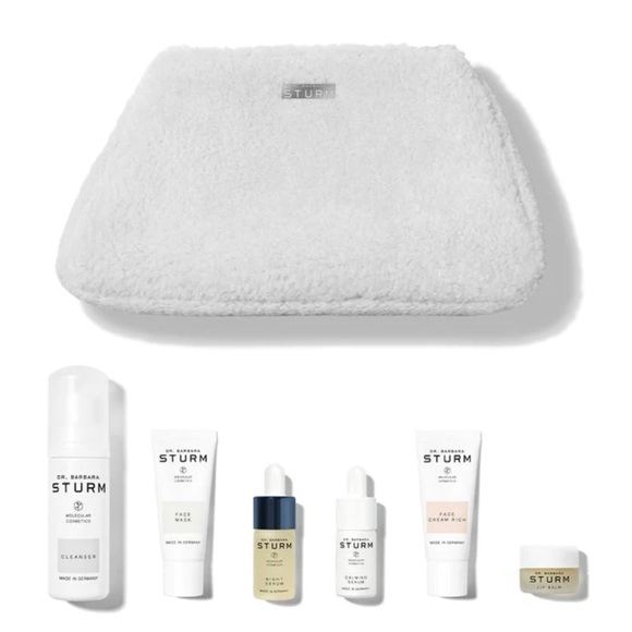 Dr Barbara Strum 6pc Winter Skin Care Gift Set $625 Serum Cleaner Mask Cream Lip - Picture 1 of 9